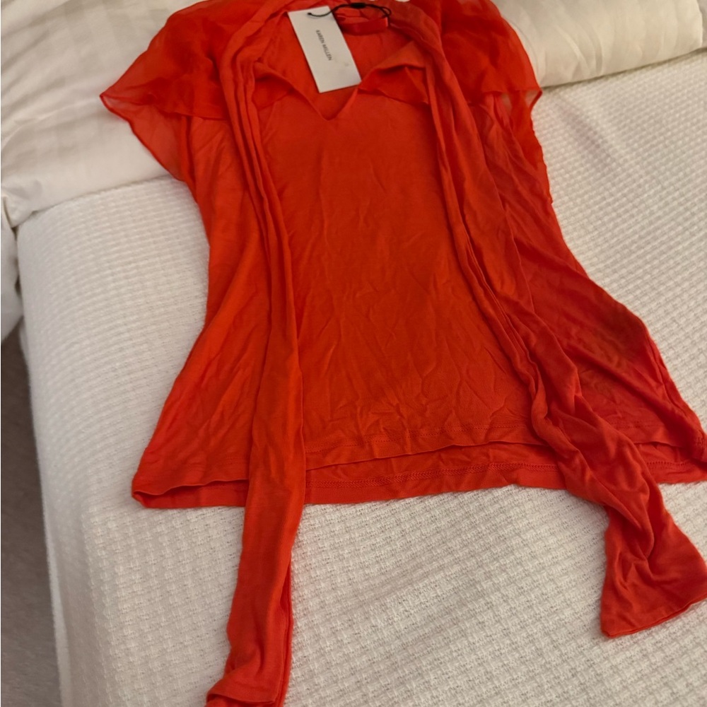 Karen Millen Bright Orange Women's Blouse